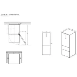 Холодильник з морозильною камерою Haier HTR3619ENMN, пакування пошкоджене, товар цілий.